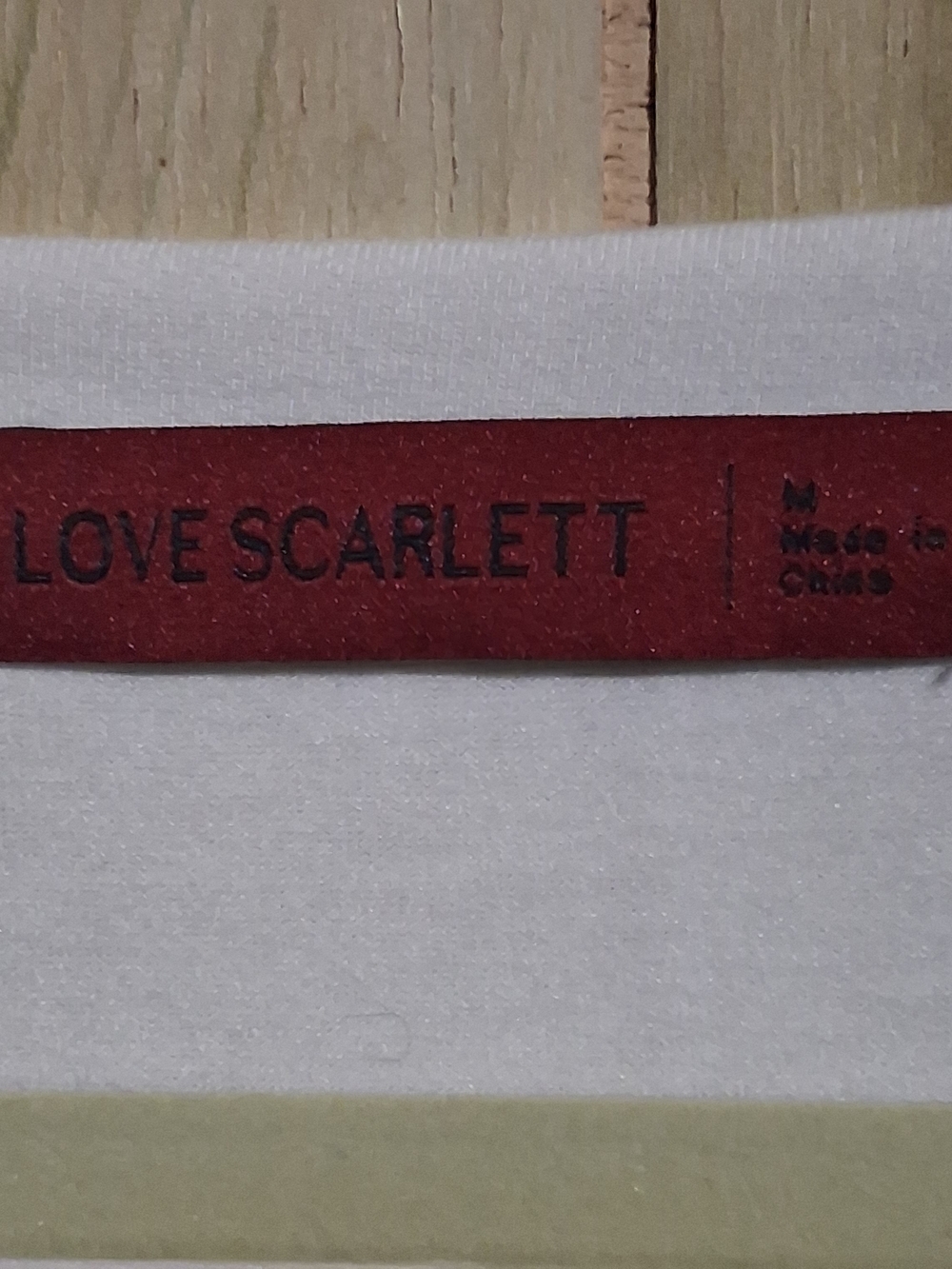 Love Scarlett White Short Sleeve Tee with Floral Appliqué - Picture 4 of 4